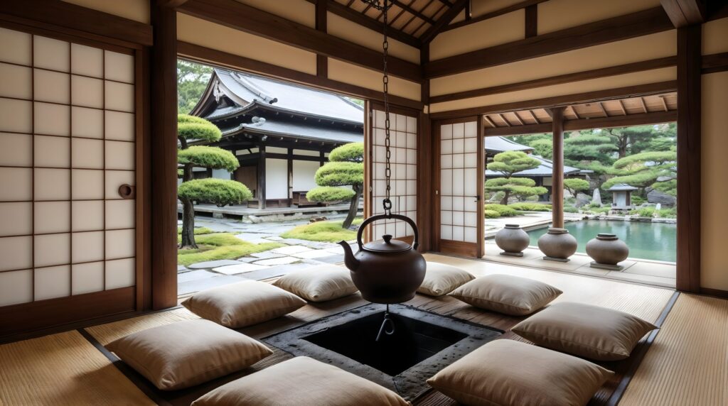 囲炉裏のある和室